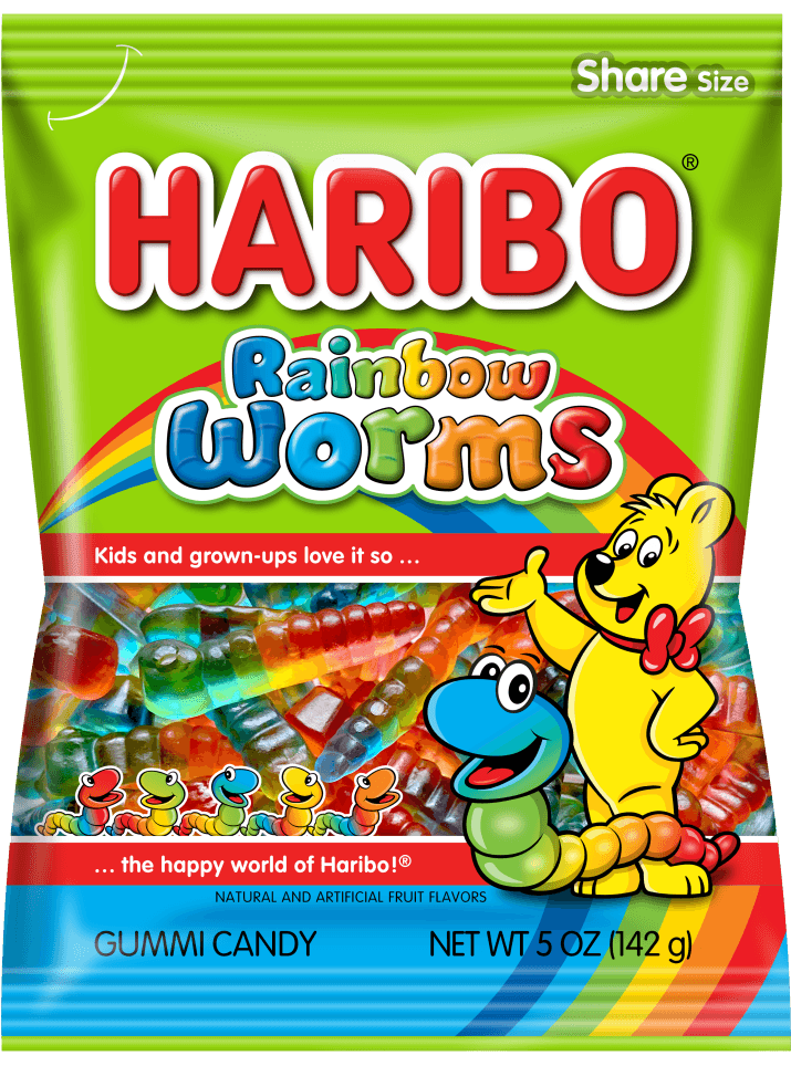 HARIBO RAINBOW WORMS GUMMIES 5 OZ