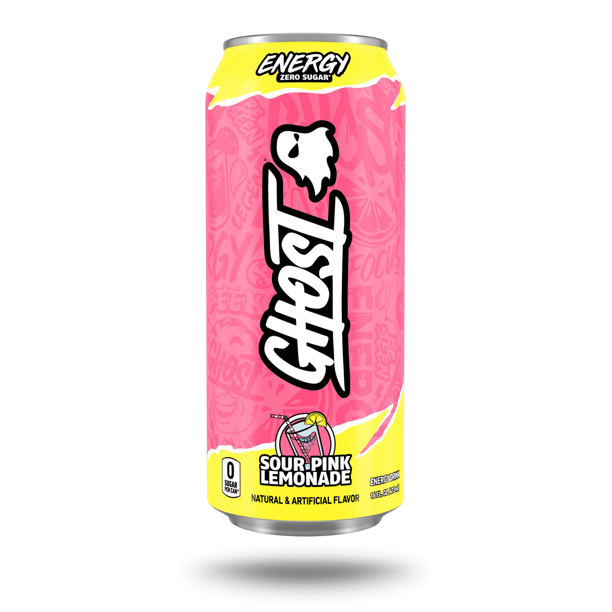 GHOST SOUR PINK LEMONADE ZERO SUGAR 16OZ