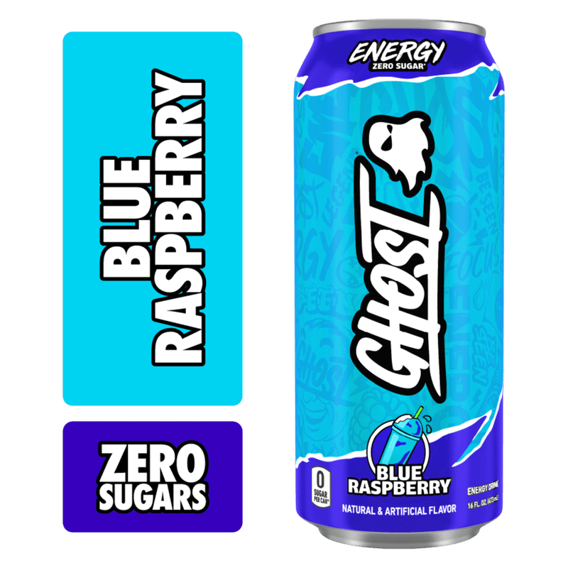 GHOST BLUE RASPBERRY ZERO SUGAR 16OZ