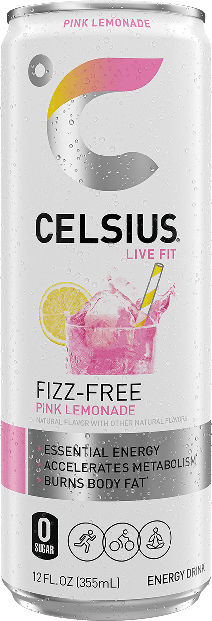 CELSIUS PINK LEMONADE FIZZ FREE 12OZ