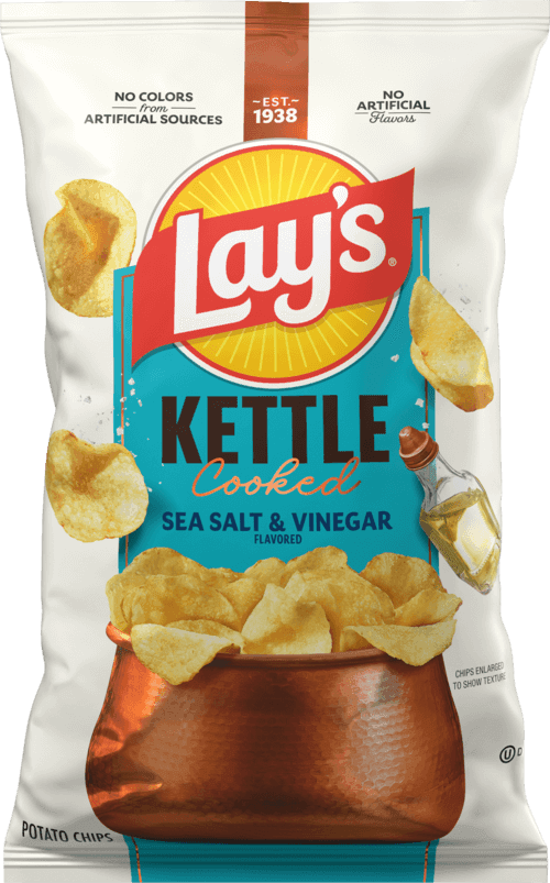 LAY'S KETTLE COOKED SEA SALT & VINEGAR 8OZ