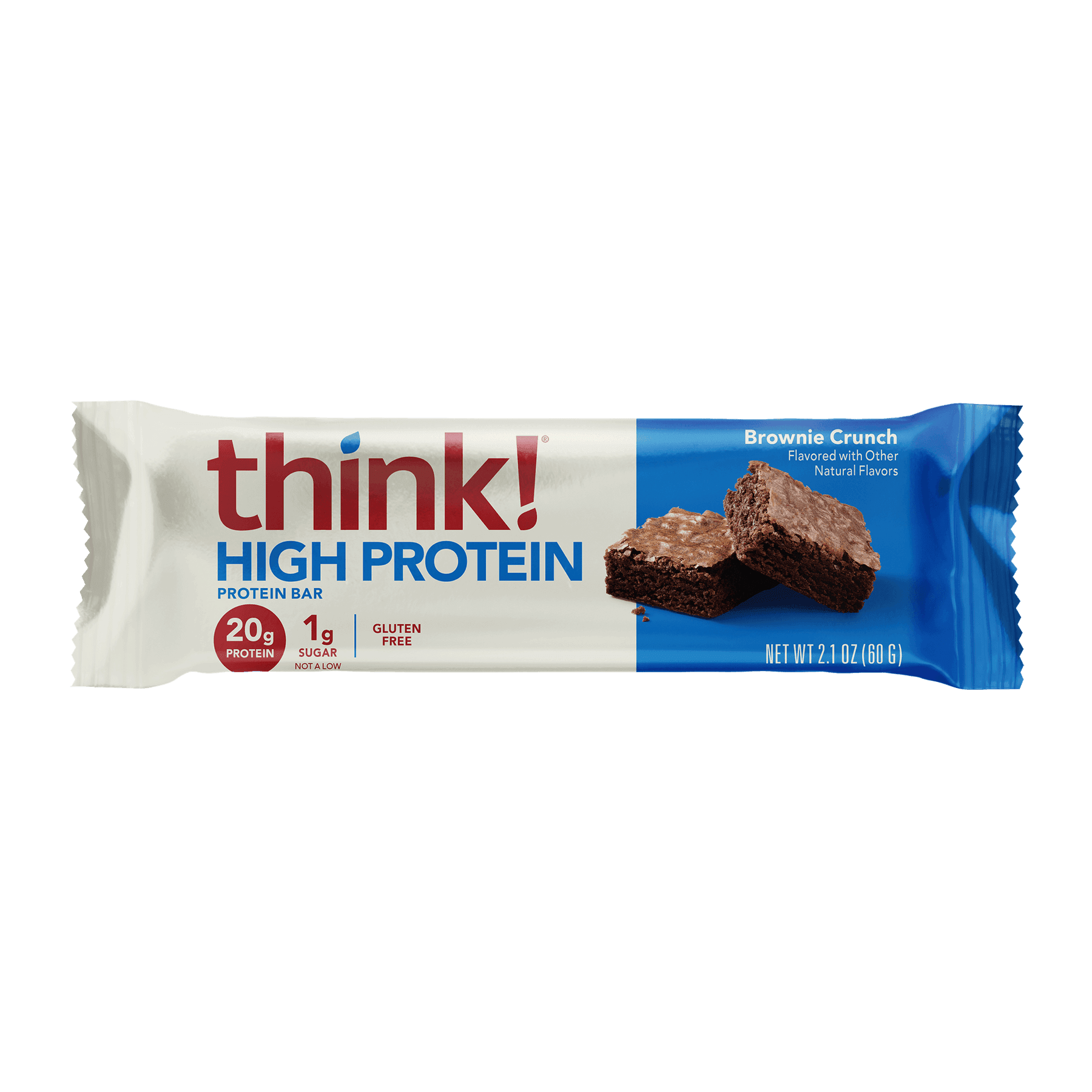 THINK! HIGH PROTEIN BAR BROWNIE CRUNCH 2.1OZ