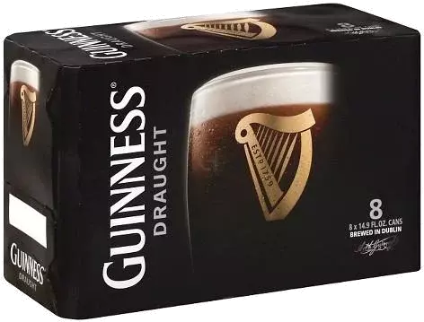 GUINNESS DRAUGHT STOUT - 8 CANS