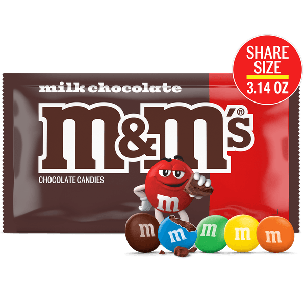 M&M MILK CHOCOLATE SHARE SIZE 3.14OZ