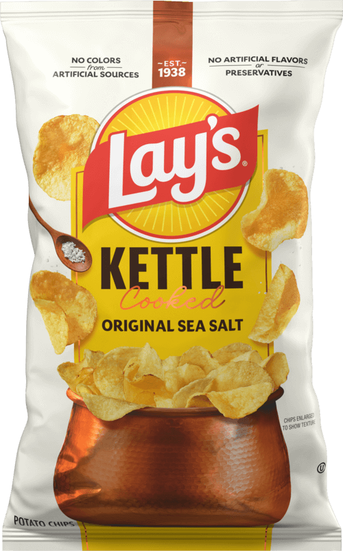 LAY'S KETTLE COOKED ORIGINAL SEA SALT 8OZ