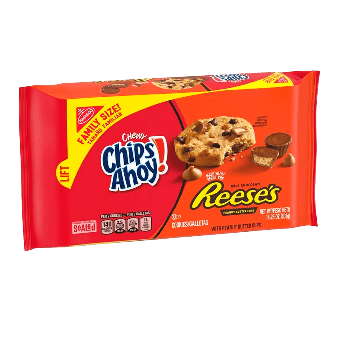 CHIPS AHOY & REESE'S CHEWY 14.2 OZ