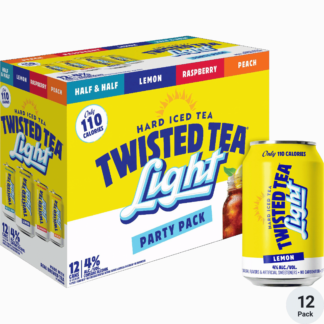 TWISHTED TEA LIGHT PARTY PACK - 12 CANS