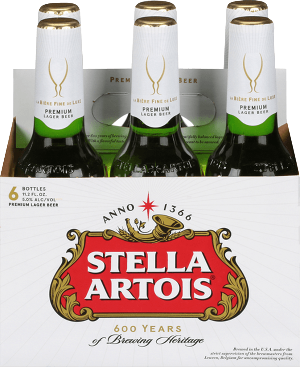 Stella Artois 6 pk bottles