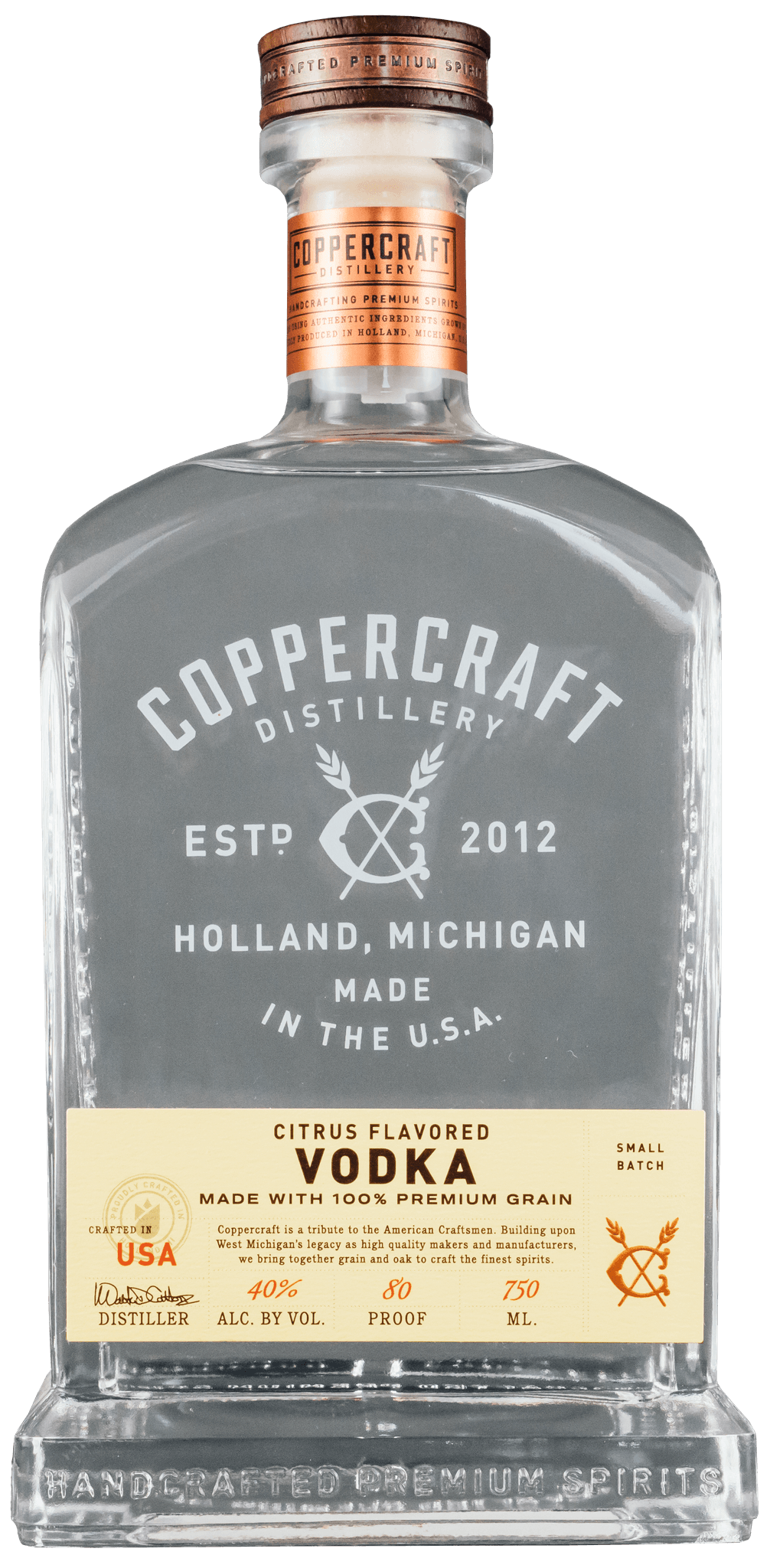 COPPERCRAFT CITRUS FLAVORED VODKA 750ML