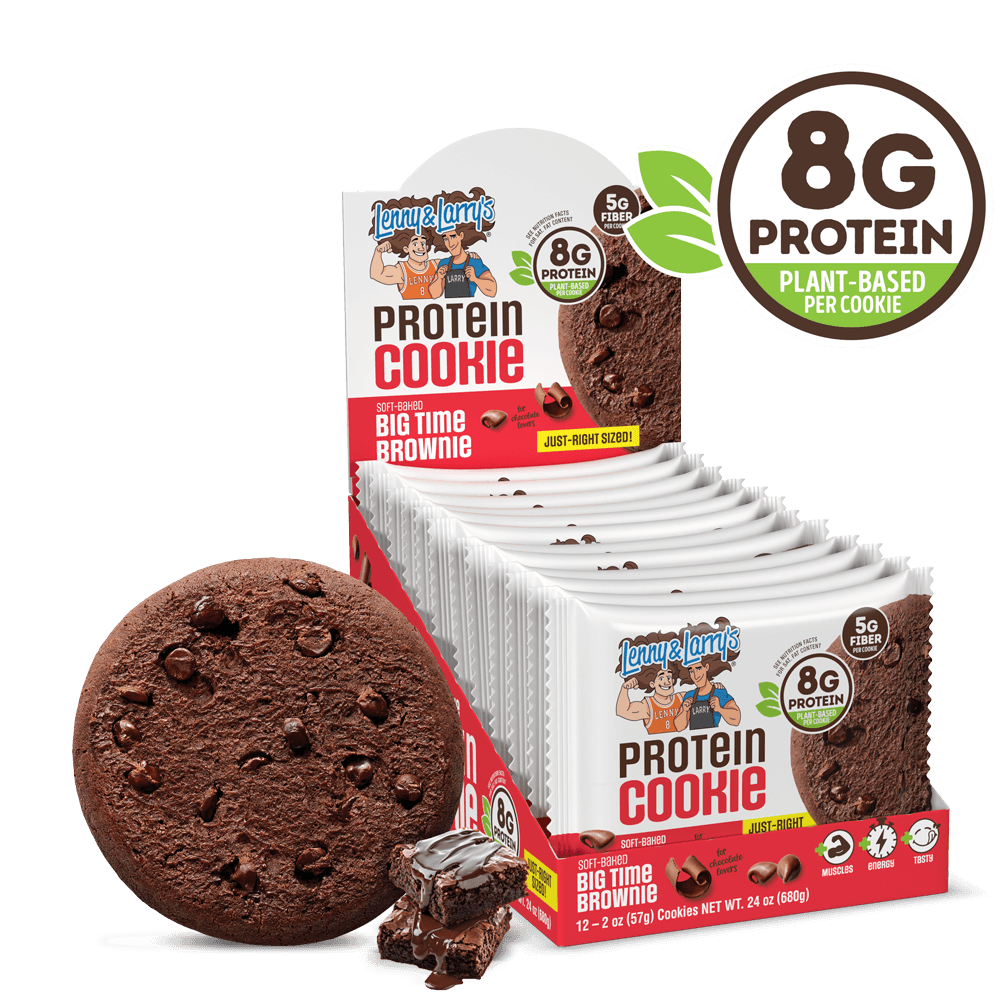 Lenny & Larray's Big Time Brownie Protein Cookie 16G Protein & 10G Fiber