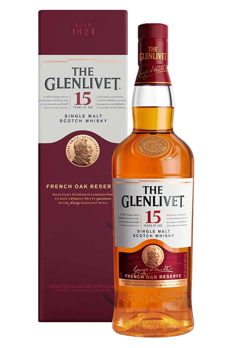 THE GLENLIVET FRENCH OAK RESERVE WHISKY 15 YEARS AGE 750 ML