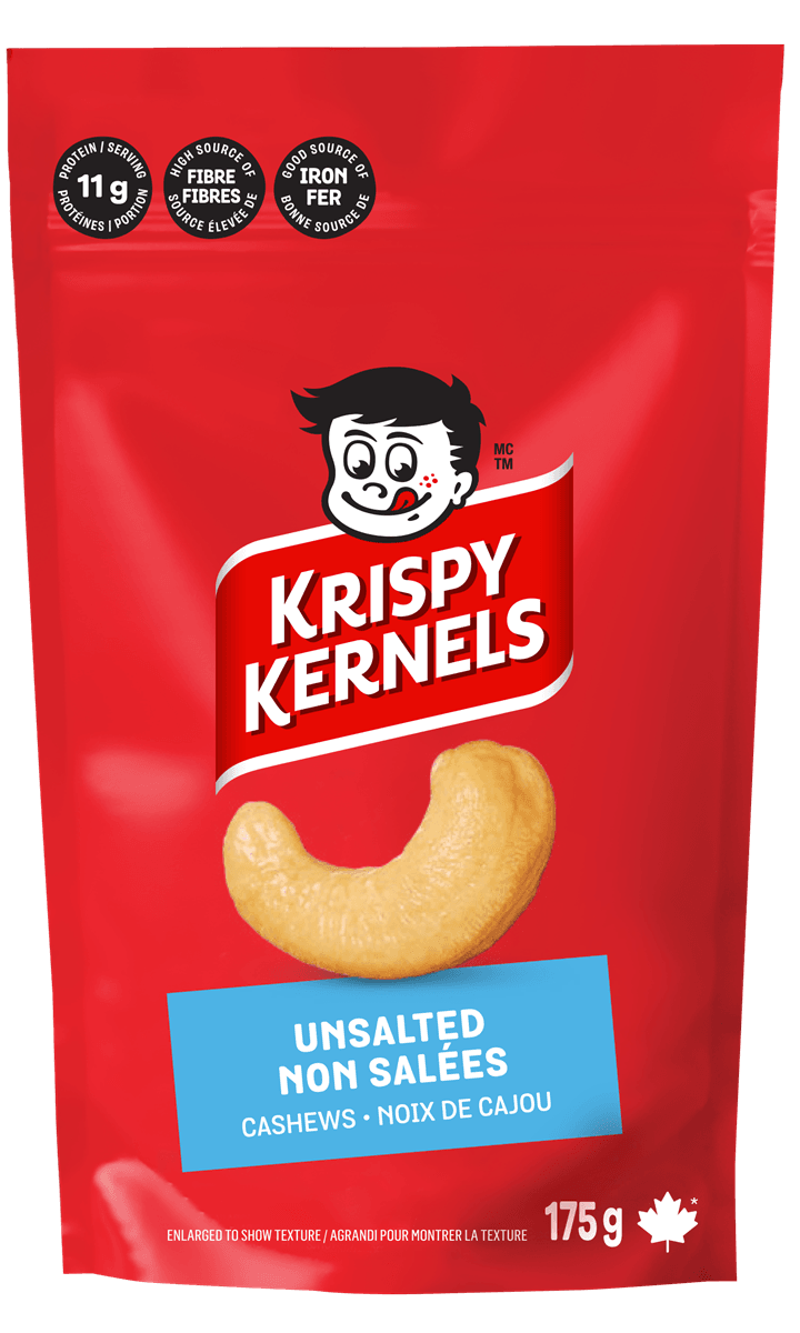 KRISPY KERNELS UNSALTED CASHEWS 175G