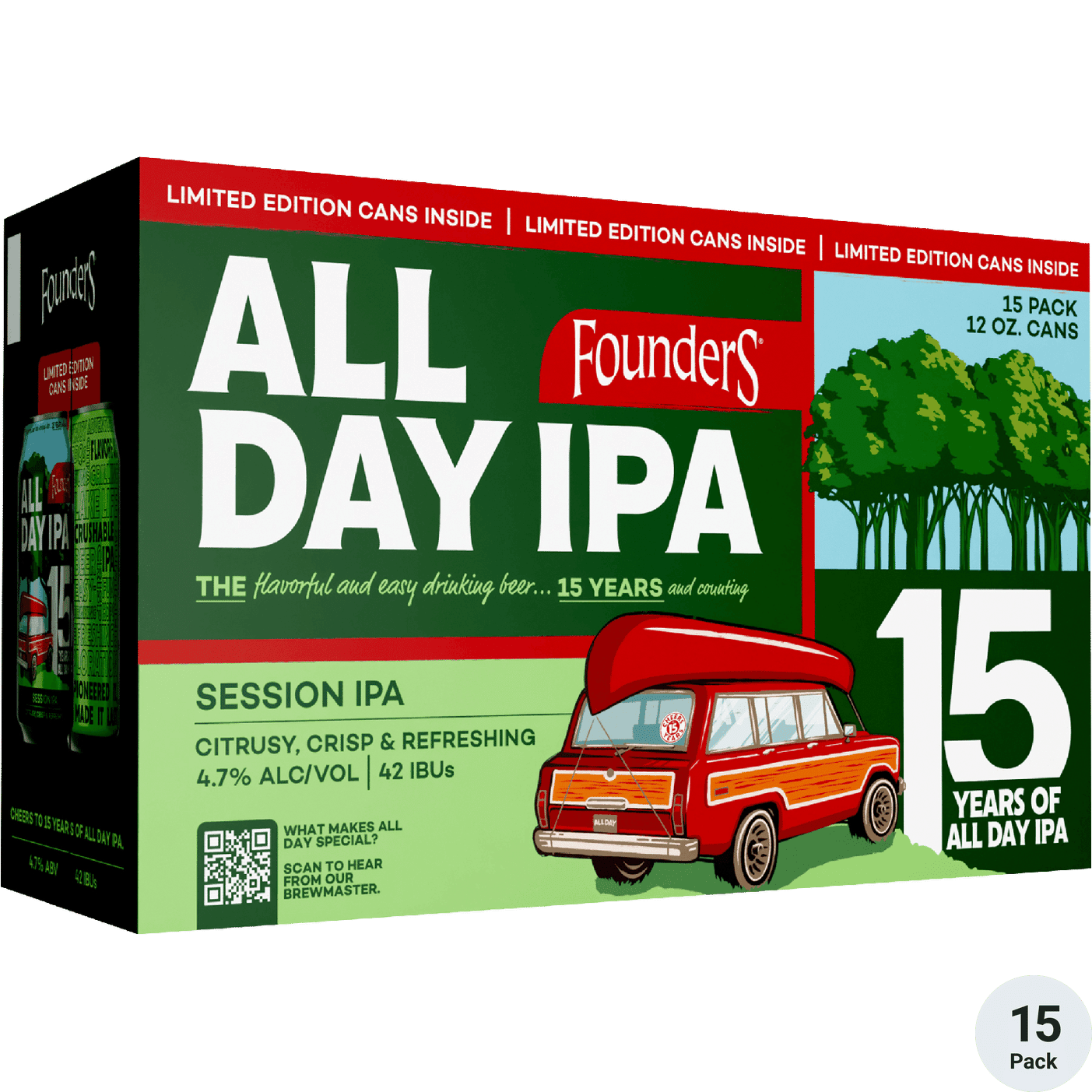 FOUNDERS ALL DAY IPA 15 PK
