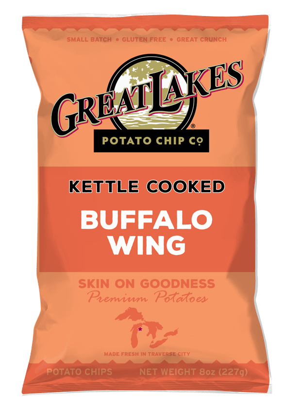 GREAT LAKES POTATO CHIP KETTLE COOKED BUFFALO WING 8OZ