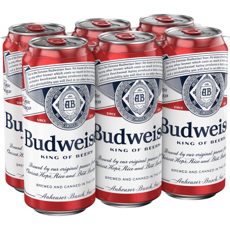 Budweiser 16oz 6pk cans