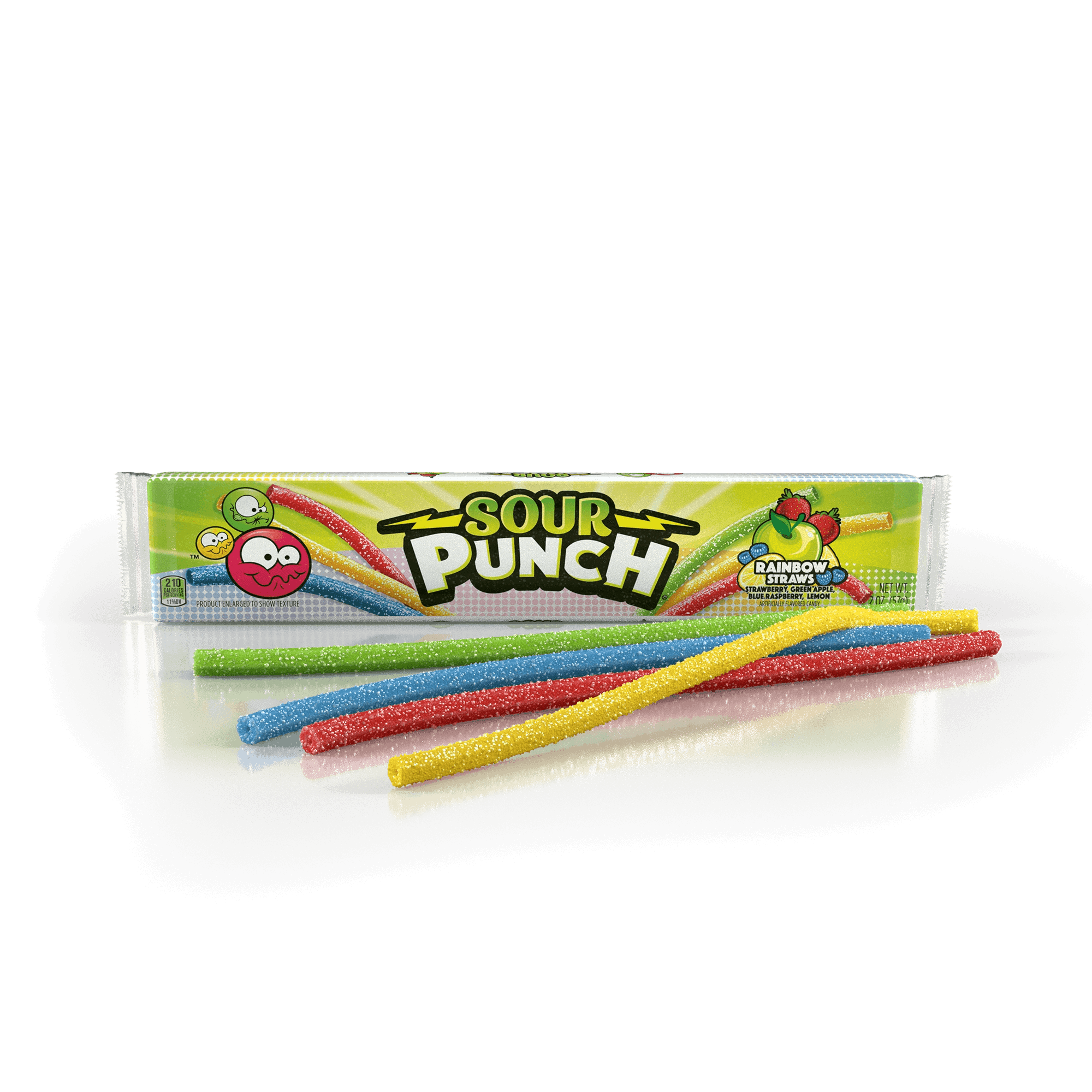 SOUR PUNCH RAINBOW STRAWS 2 OZ