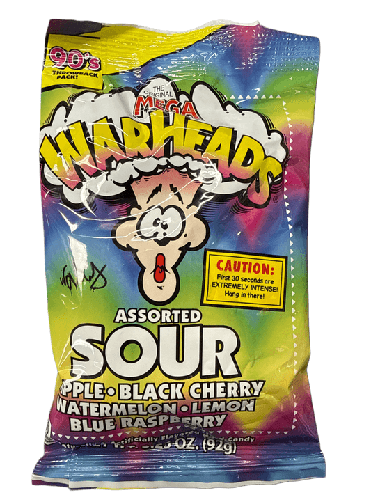 WARHEAD ASSORTED SOUR GUMMIES 3.25 OZ