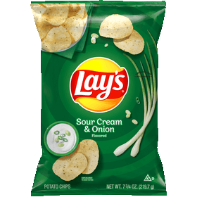 LAY'S SOUR CREAM & ONION CHIPS 219.7G