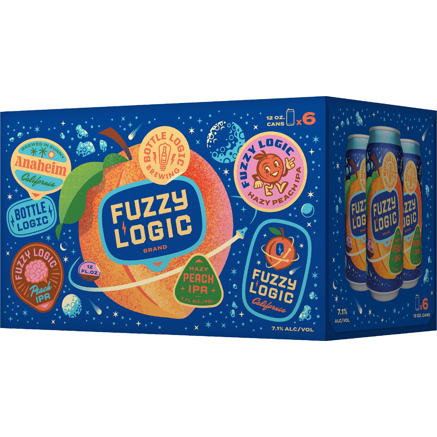 FUZZY LOGIC HAZY PEACH IPA 6 PK CANS