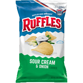 RUFFLES SOUR CREAM & ONION 8OZ
