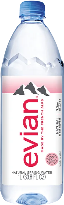 evian natural spring water 1L