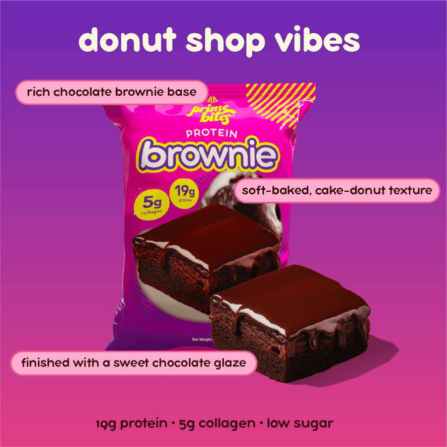 PRIME BITES PROTEIN BROWNIE CHOCLATE GLAZED 19G PROTEIN