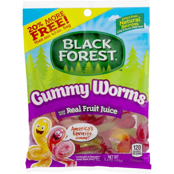BLACK FOREST GUMMY WORMS 6 OZ