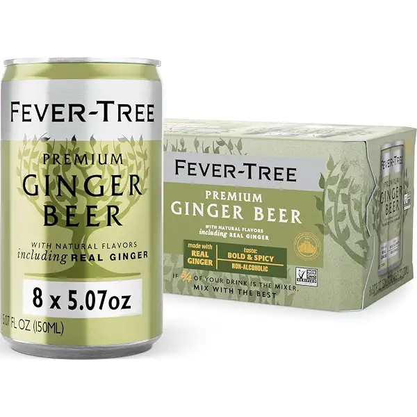 FEVER-TREE GINGER BEER NON-ALCOHOLIC 5.07OZ 8PK CANS