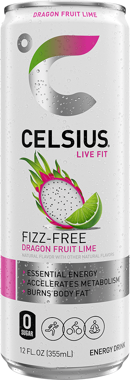CELSIUS DRAGON FRUIT LIME FIZZ FREE 12OZ