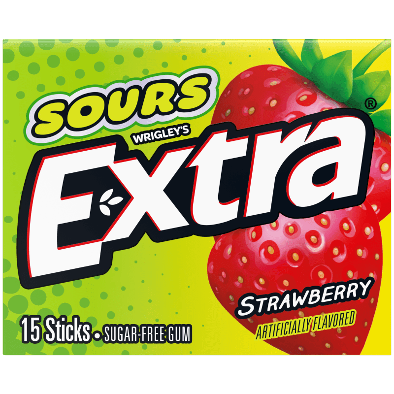 SOURS EXTRA STRAWBERRY 15 STICKS