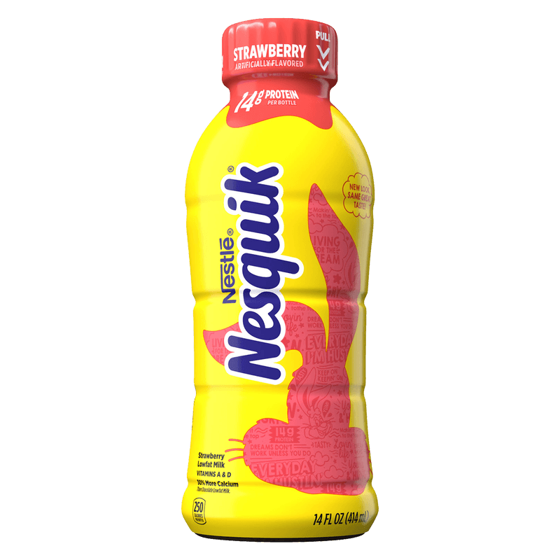 NESQUICK STRAWBERRY SHAKE 14G PROTEIN 14OZ