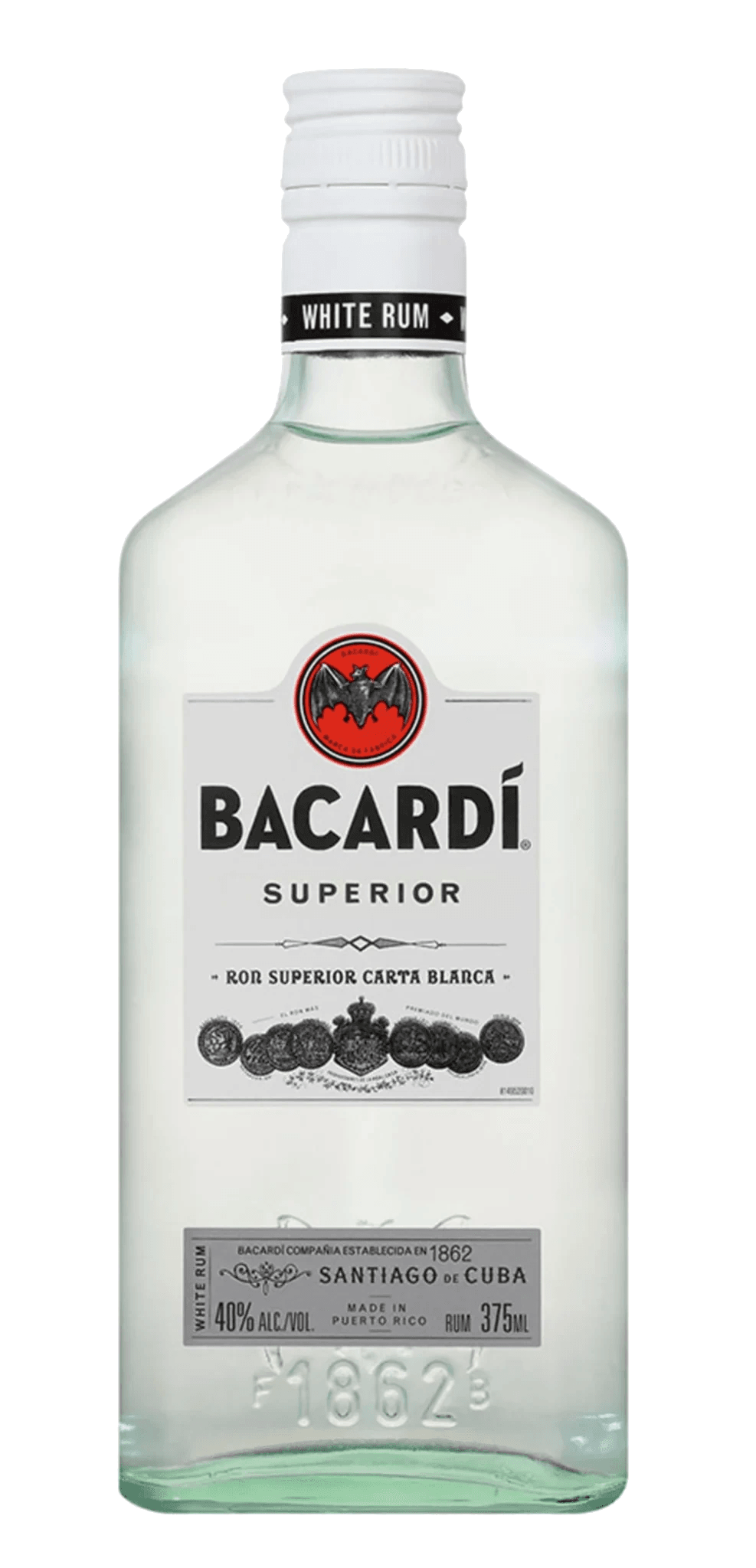 BACARDI SUPERIOR (P R) 375 ML